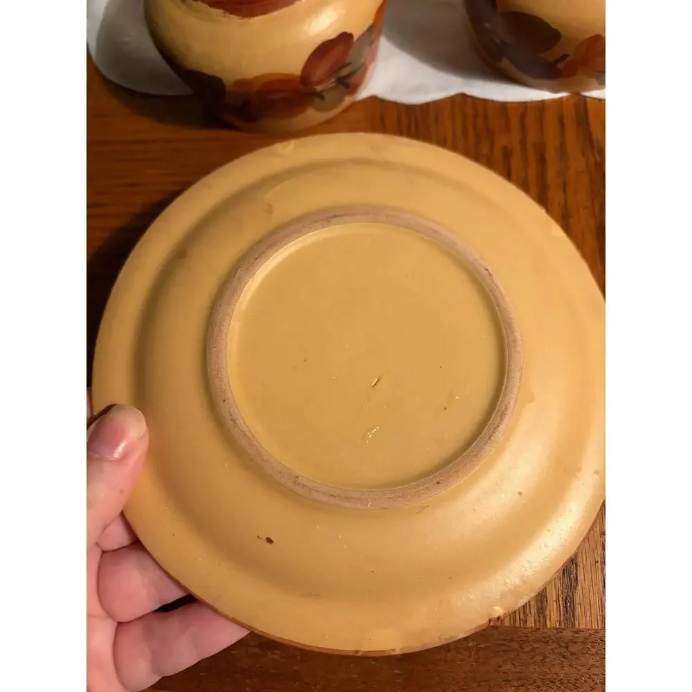 Set of 2 Vintage Autumn Harvest Teacups‎ and Saucers